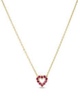 Roberto Coin Tiny Treasures Reversible Diamond & Gemstone Heart Necklace - Skeie's Jewelers