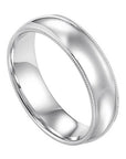 Low-Dome Satin Finish Men's Band with Milgrain Edges - Skeie's Jewelers