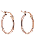 Rose Gold Tube Hoops Carla | Nancy B. - Skeie's Jewelers