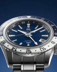 Grand Seiko SBGJ237 Blue and White GMT Hi-Beat Watch - Skeie's Jewelers