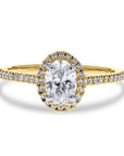 The Diamond Studded Oval Halo Ring - Skeie's Jewelers