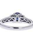 Sapphire Pave Diamond Ring - Skeie's Jewelers
