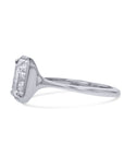White Gold Bezel-Set Radiant Diamond Engagement Ring - Skeie's Jewelers