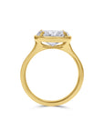 East-West Oval-Cut Diamond Bezel-Set Engagement Ring - Skeie's Jewelers