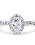 The Diamond Studded Oval Halo Ring - Skeie's Jewelers