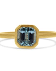 Cushion-Cut Aquamarine Bezel Ring - Skeie's Jewelers