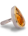Tourmalinated Quartz Gem Drop Ring - Skeie's Jewelers