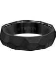 Faceted Finish Black Titanium Men's Band - Skeie's Jewelers