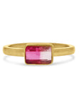 Lika Behar Yellow Gold Bicolor Pink Tourmaline Gemstone Ring - Skeie's Jewelers