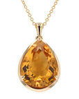 Yellow Gold Citrine Pendant Necklace - Skeie's Jewelers