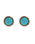 Kimberly Collins Turquoise Bezel Stud Earrings - Skeie's Jewelers