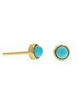 Turquoise Bezel Studs by Kimberly Collins - Skeie's Jewelers