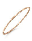 Gabriel & Co. Rose Gold Bujukan Bead Open Bangle - Skeie's Jewelers