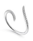 Gabriel & Co. White Gold Bypass Open Diamond Ring - Skeie's Jewelers