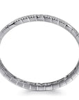 white gold bracelet with small diamonds on a white background