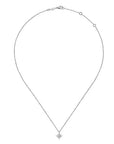 Gabriel & Co. White Gold Diamond Pave Starburst Pendant Necklace - Skeie's Jewelers