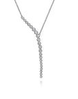 Gabriel & Co. White Gold Diamond Y Knots Necklace - Skeie's Jewelers