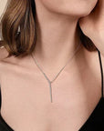 Gabriel & Co. White Gold Diamond Y Knots Necklace - Skeie's Jewelers