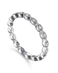 Gabriel & Co. White Gold Marquise Station Diamond Stackable Ring - Skeie's Jewelers