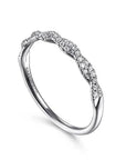Gabriel & Co. White Gold Twisted Diamond Band Ring - Skeie's Jewelers