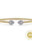 Gabriel & Co. Diamond Pear Shape Bujukan Bangle - Skeie's Jewelers