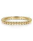 Gabriel&Co Gold Beaded Stacking Ring
