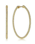 Gabriel & Co. Yellow Gold Bujukan Classic Hoop Earrings - Skeie's Jewelers