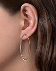Gabriel & Co. Yellow Gold Bujukan Classic Hoop Earrings - Skeie's Jewelers