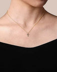 Gabriel & Co. Yellow Gold Bujukan Cross Pendant Necklace - Skeie's Jewelers