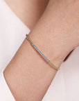 Gabriel & Co. Yellow Gold Bujukan Diamond Bar Split Bangle - Skeie's Jewelers