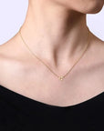 Gabriel & Co. Yellow Gold Initial Necklace - Skeie's Jewelers