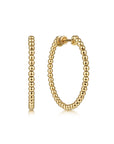 Gabriel & Co. Yellow Gold 30mm Bujukan Classic Hoop Earrings - Skeie's Jewelers