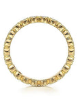 Gabriel & Co. Yellow Gold Diamond Bezel Setting Eternity Stackable Ladies Ring - Skeie's Jewelers