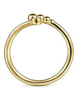 Gabriel & Co. Yellow Gold Diamond Bujukan Bypass Open Ring - Skeie's Jewelers