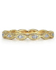 Gabriel & Co. Yellow Gold Diamond Bujukan Marquise Station Ring - Skeie's Jewelers