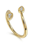 Gabriel & Co. Yellow Gold Diamond By-pass Ladies Ring - Skeie's Jewelers