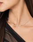 Gabriel & Co Modern Diamond Line Station Necklace - Skeie's Jewelers