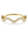 Gabriel & Co. Diamond Wave Stackable Ladies Ring - Skeie's Jewelers