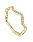 Gabriel & Co. Diamond Wave Stackable Ladies Ring - Skeie's Jewelers