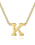 Gabriel & Co. Yellow Gold Initial Necklace - Skeie's Jewelers