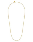 Long Gold necklace on a white background