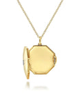 Gabriel & Co. 14k Yellow Gold Octagonal Diamond Star Locket Necklace