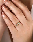 Gabriel & Co. Yellow Gold Twisted Heart Pretzel Ring - Skeie's Jewelers