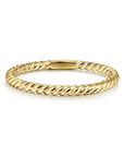 Gabriel & Co. Yellow Gold Twisted Rope Stackable Ring