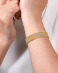 Gabriel & Co. Yellow Gold Wide Diamond Cage Cuff Bracelet - Skeie's Jewelers
