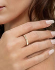 Gabriel & Co. Gold Fluted Stackable Ring - Skeie's Jewelers