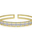 Gabriel & Co. Yellow and White Gold Bujukan Diamond Cuff - Skeie's Jewelers