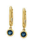 London Blue Topaz Huggie Earrings - Skeie's Jewelers
