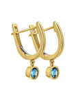London Blue Topaz Huggie Earrings - Skeie's Jewelers