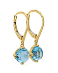 Blue Topaz Octagon Leverback Earrings - Skeie's Jewelers